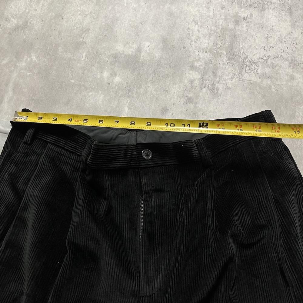 Mens Nautica Rigger Cuffed Pleated Corduroy Pants Size 38x30 Black - Picture 6 of 10